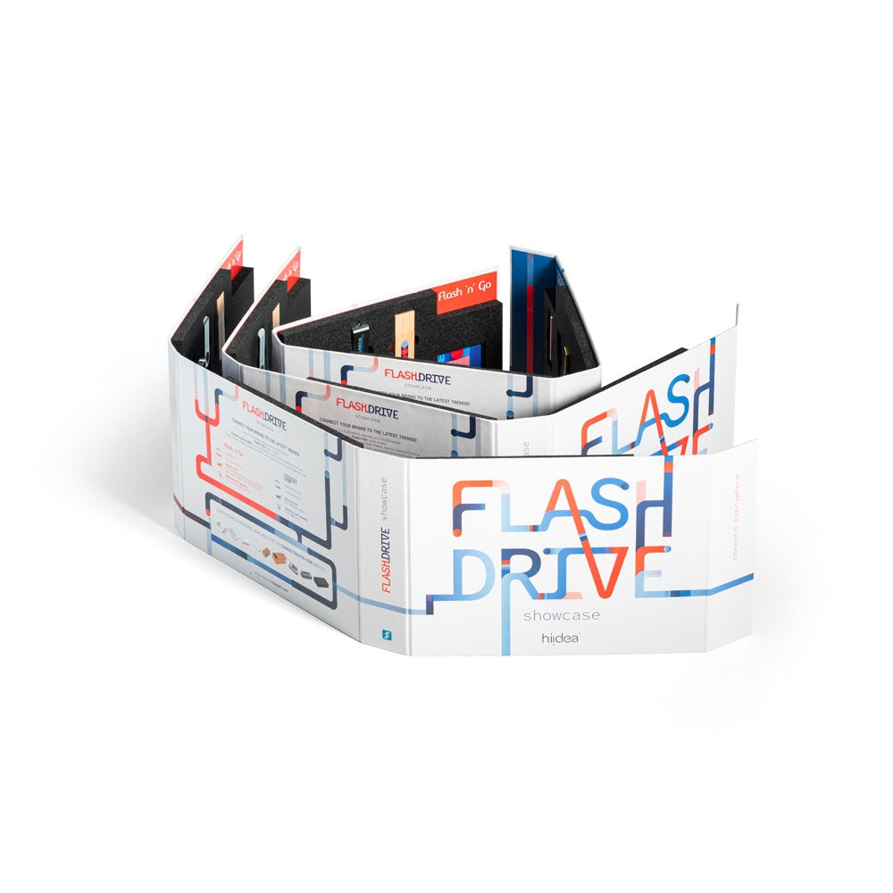 FLASH DRIVE SHOWCASE promotional USB drive in assorted with custom logo branding
