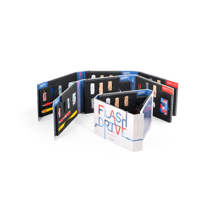 FLASH DRIVE SHOWCASE promotional USB drive in assorted with custom logo branding