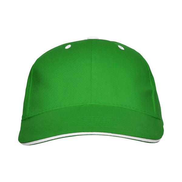 Stamina PANEL Cotton cap in fern green - promotional merchandise printed with your company logo
