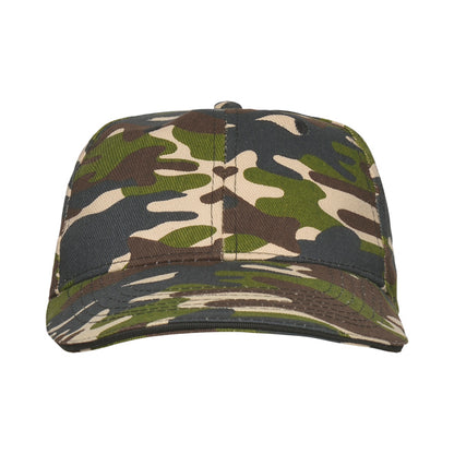 Stamina PANEL Cotton cap in forest camouflage - promotional merchandise printed with your company logo