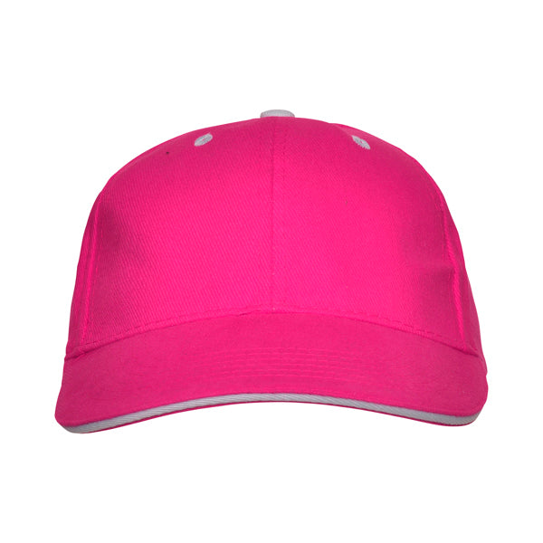 Stamina PANEL Cotton cap in fuchsia - promotional merchandise printed with your company logo