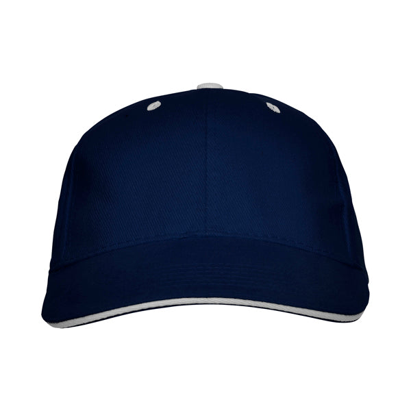 Stamina PANEL Cotton cap in navy blue - promotional merchandise printed with your company logo