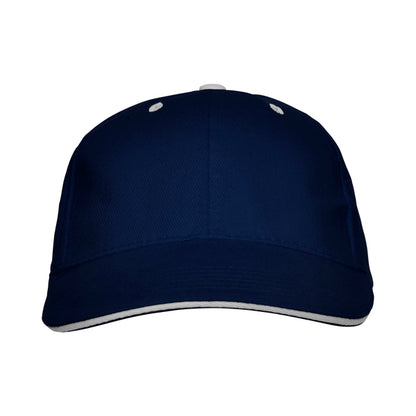 Stamina PANEL Cotton cap in navy blue - promotional merchandise printed with your company logo