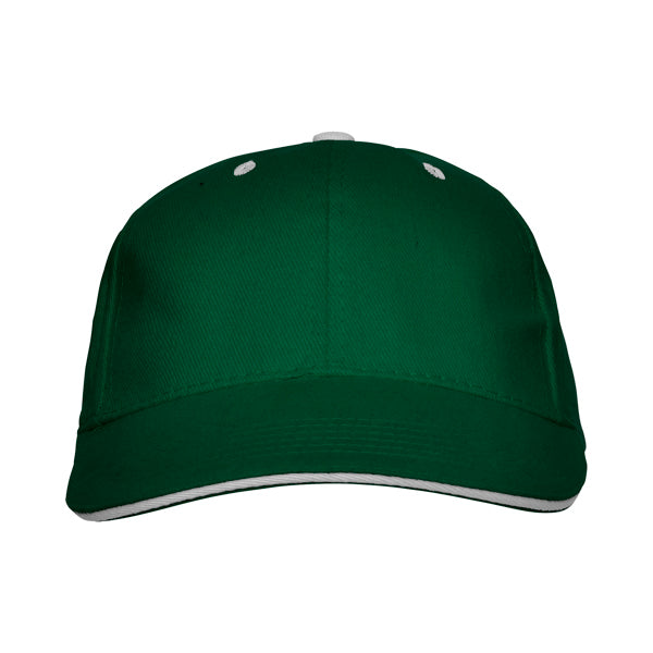 Stamina PANEL Cotton cap in bottle green - promotional merchandise printed with your company logo