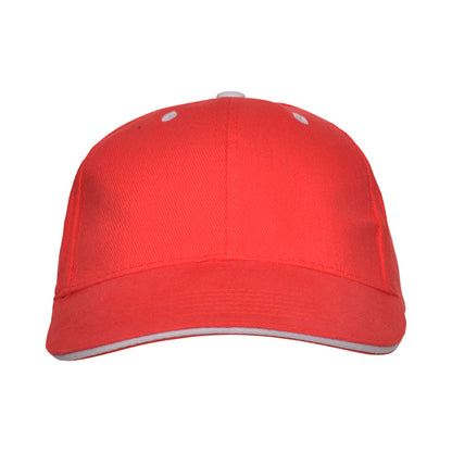 Stamina PANEL Cotton cap in red - promotional merchandise printed with your company logo