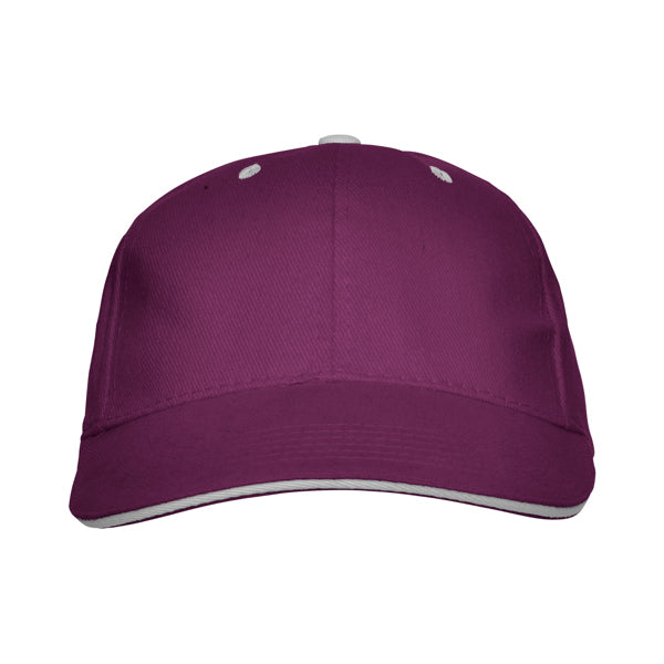 Stamina PANEL Cotton cap in purple - promotional merchandise printed with your company logo