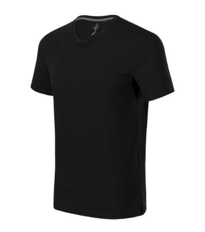 MALFINI Premium ACTION V-NECK Men's T-shirt in black - promotional clothing printed with your company logo