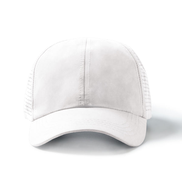 Stamina KARIN RPET microfibre cap in white - promotional merchandise printed with your company logo