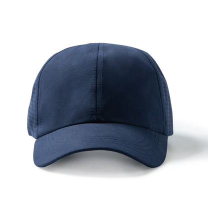 Stamina KARIN RPET microfibre cap in navy blue - promotional merchandise printed with your company logo