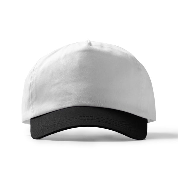 Stamina FREYA Cotton cap in white/black - promotional merchandise printed with your company logo