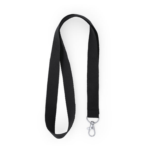 Stamina HOST Polyester lanyard in black - promotional merchandise printed with your company logo
