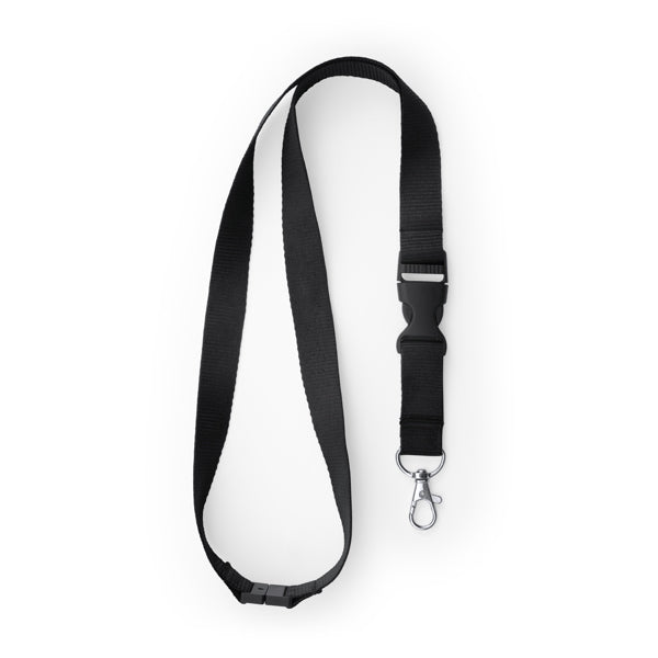 Stamina GUEST Polyester lanyard in black - promotional merchandise printed with your company logo