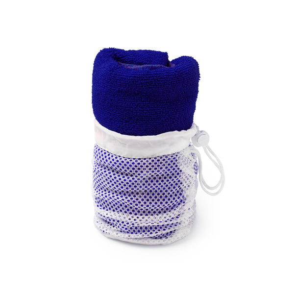 Stamina KELSEY Microfibre towel in royal blue - promotional merchandise printed with your company logo