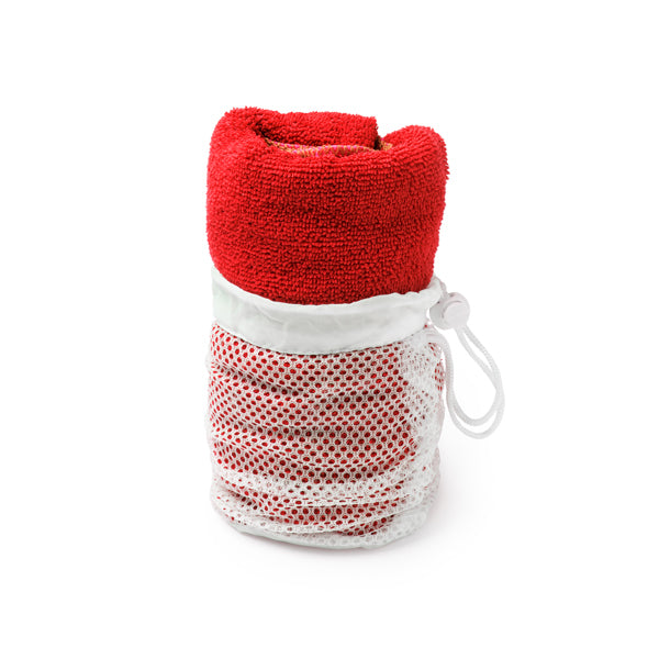 Stamina KELSEY Microfibre towel in red - promotional merchandise printed with your company logo