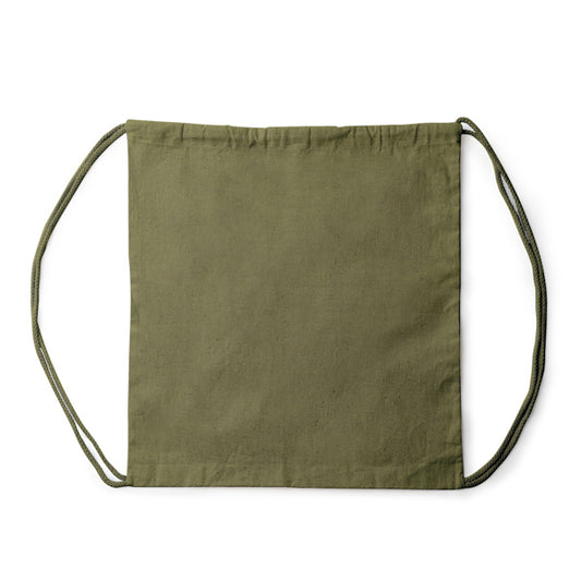 Stamina NASKA Hemp fabric drawstring bag in venture green - promotional merchandise printed with your company logo
