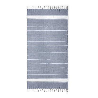 Stamina DENIA Cotton and polyester sarong in navy blue - promotional merchandise printed with your company logo