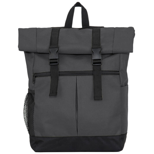 Stamina DODO 900D polyester backpack in ebony - promotional merchandise printed with your company logo