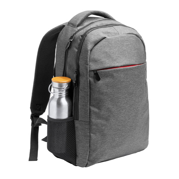 CHUCAO - Polyester laptop backpack in a heather finish design