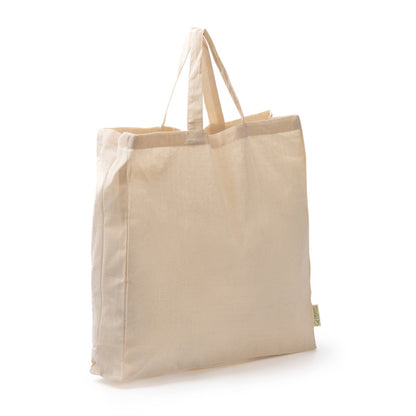 NARBONA - 100% organic cotton bag with gusset and reinforced 35 cm short…