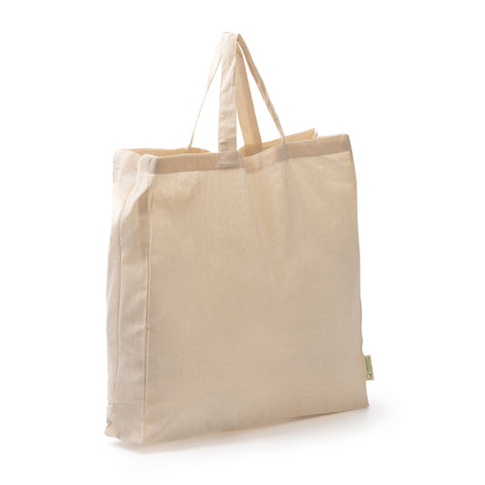 NARBONA - 100% organic cotton bag with gusset and reinforced 35 cm short…