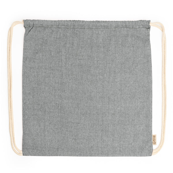 BRESCIA - Drawstring bag made of 120 gsm recycled cotton in heather finish