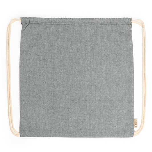 BRESCIA - Drawstring bag made of 120 gsm recycled cotton in heather finish