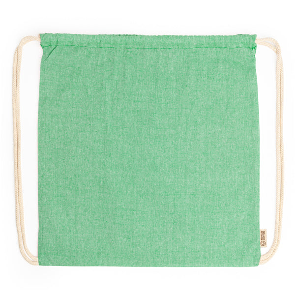 BRESCIA - Drawstring bag made of 120 gsm recycled cotton in heather finish