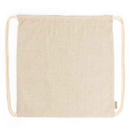 BRESCIA - Drawstring bag made of 120 gsm recycled cotton in heather finish