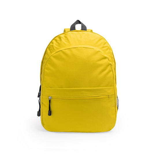Stamina WILDE 600D polyester backpack in yellow - promotional merchandise printed with your company logo