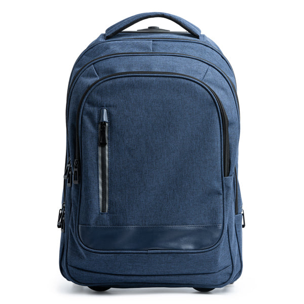 GARNES - Wheel trolley backpack made of 300D heather polyester