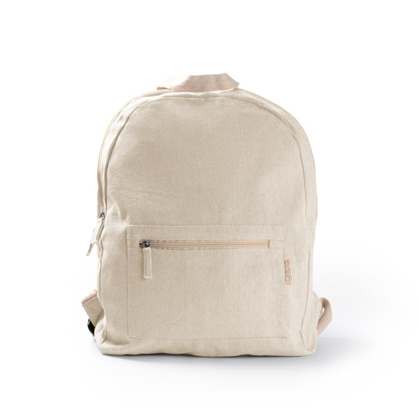 Stamina FIRENZA Recycled cotton backpack in beige - promotional merchandise printed with your company logo