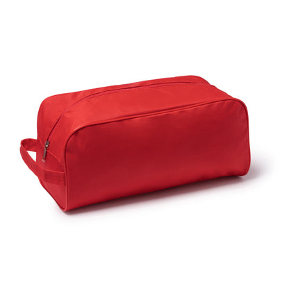 Stamina OBLAK 600D polyester shoe bag in black - promotional merchandise printed with your company logo