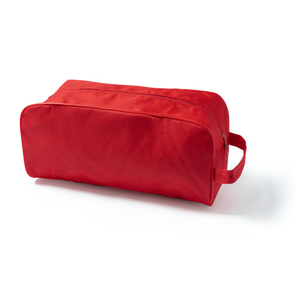 Stamina OBLAK 600D polyester shoe bag in red - promotional merchandise printed with your company logo