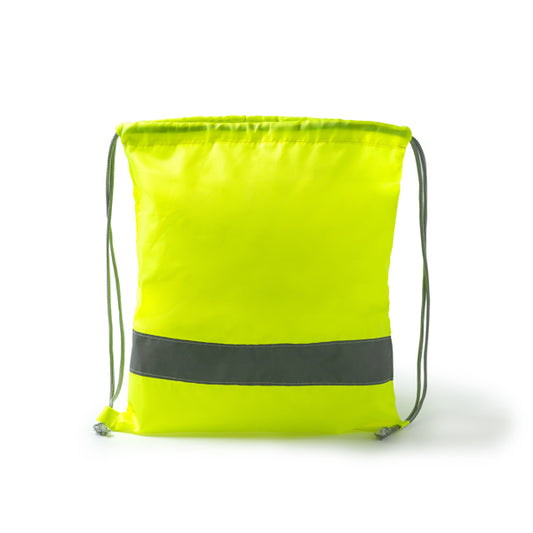 LABUR - Drawstring bag with high-visibility strip, in 210D polyester
