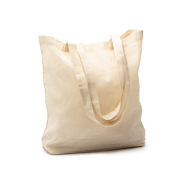 RAKU - Foldable bag in 100% cotton (110 gsm) with bottom in jute
