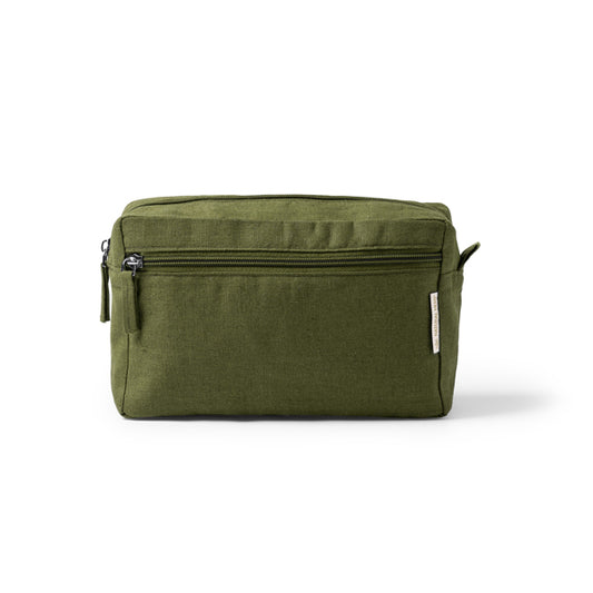 Stamina PRADO Hemp fabric toiletry bag in venture green - promotional merchandise printed with your company logo