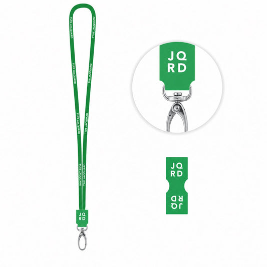 Printed sample of Lanyard TUBE JACQUARD Long (Ø 7 mm) promotional lanyard with custom logo branding