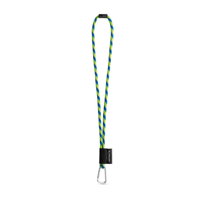 SET Lanyard TUBE Long (Ø 7 mm) with D-shape carabiner 55 mm and safety lock Ø 7 mm promotional lanyard in hexachrome