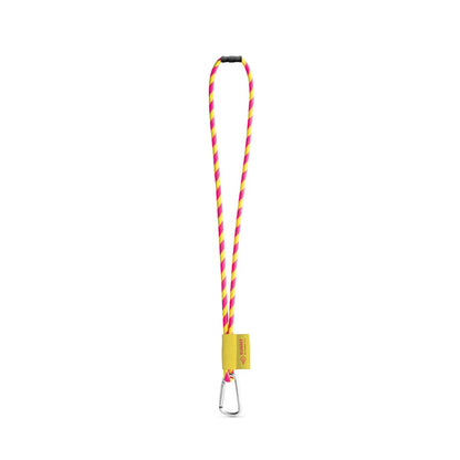 SET Lanyard TUBE Long (Ø 7 mm) with D-shape carabiner 55 mm and safety lock Ø 7 mm promotional lanyard in hexachrome