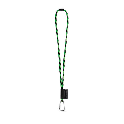 SET Lanyard TUBE Long (Ø 7 mm) with D-shape carabiner 55 mm and safety lock Ø 7 mm promotional lanyard in hexachrome