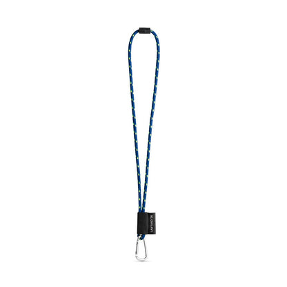SET Lanyard NAUTIC Long (Ø 7 mm) with D-shape carabiner 55 mm and safety lock Ø 7 mm promotional lanyard in 303 - blue with