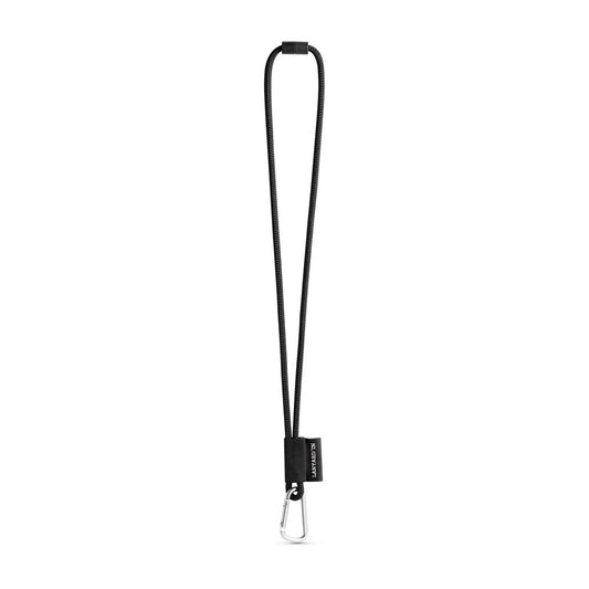 SET Lanyard NAUTIC Long (Ø 7 mm) with D-shape carabiner 55 mm and safety lock Ø 7 mm promotional lanyard (complete set view)