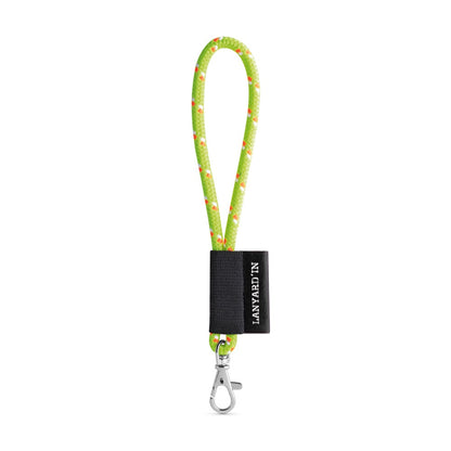 SET Lanyard NAUTIC Short (Ø 7 mm) with Hook Trigger Snap 9 mm promotional lanyard in hexachrome yellow with custom logo