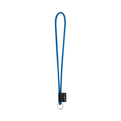 SET Lanyard TUBE Long (Ø 7 mm) with Ring Ø 32 mm promotional lanyard in 303 - blue with custom logo branding