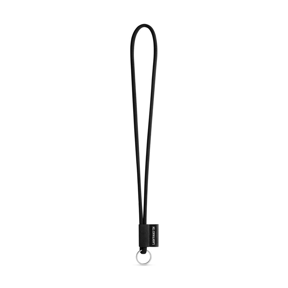 SET Lanyard TUBE Long (Ø 7 mm) with Ring Ø 32 mm promotional lanyard (complete set view) with custom logo branding