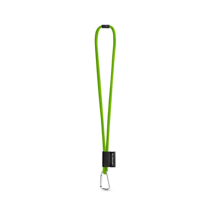 SET Lanyard TUBE Long (Ø 7 mm) with D-shape carabiner 55 mm and safety lock Ø 7 mm promotional lanyard in 308 - light green