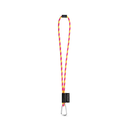 SET Lanyard TUBE Long (Ø 7 mm) with D-shape carabiner 55 mm and safety lock Ø 7 mm promotional lanyard in hexachrome