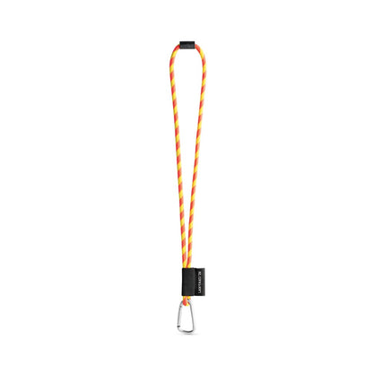 SET Lanyard TUBE Long (Ø 7 mm) with D-shape carabiner 55 mm and safety lock Ø 7 mm promotional lanyard in hexachrome