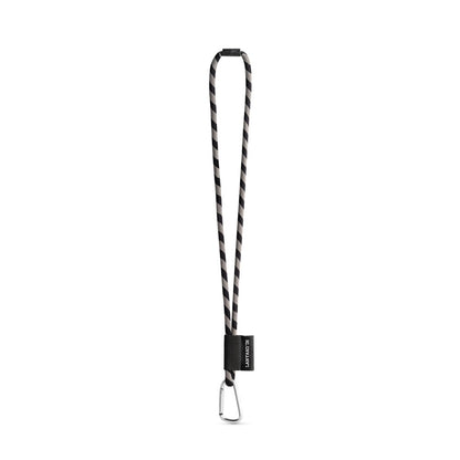 SET Lanyard TUBE Long (Ø 7 mm) with D-shape carabiner 55 mm and safety lock Ø 7 mm promotional lanyard (complete set view)