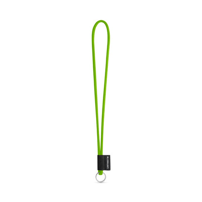 SET Lanyard TUBE Long (Ø 7 mm) with Ring Ø 32 mm promotional lanyard in 308 - light green with custom logo branding